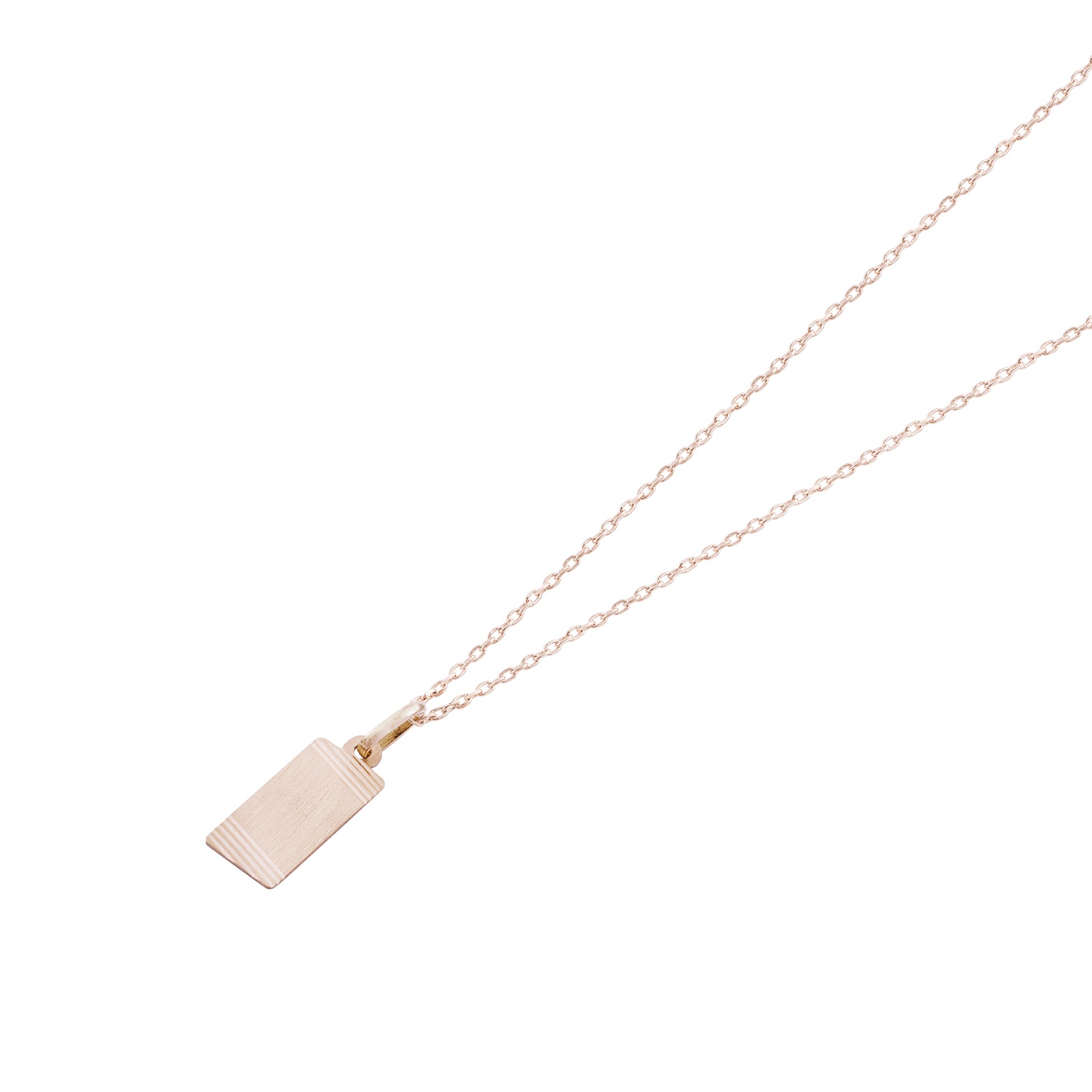 Colgante Oro Miel 18kt Placa Labrada 8x15mm 3