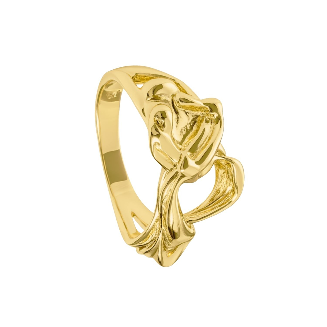 Anillo de Plata Esterlina 925 Formas revestido en Oro 18kt 1