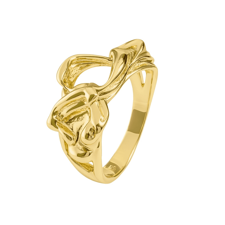 Anillo de Plata Esterlina 925 Formas revestido en Oro 18kt 3