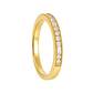 Anillo de Plata Esterlina 925 Cintillo Baguette con Circonita revestido en Oro 18kt - Miniatura 3