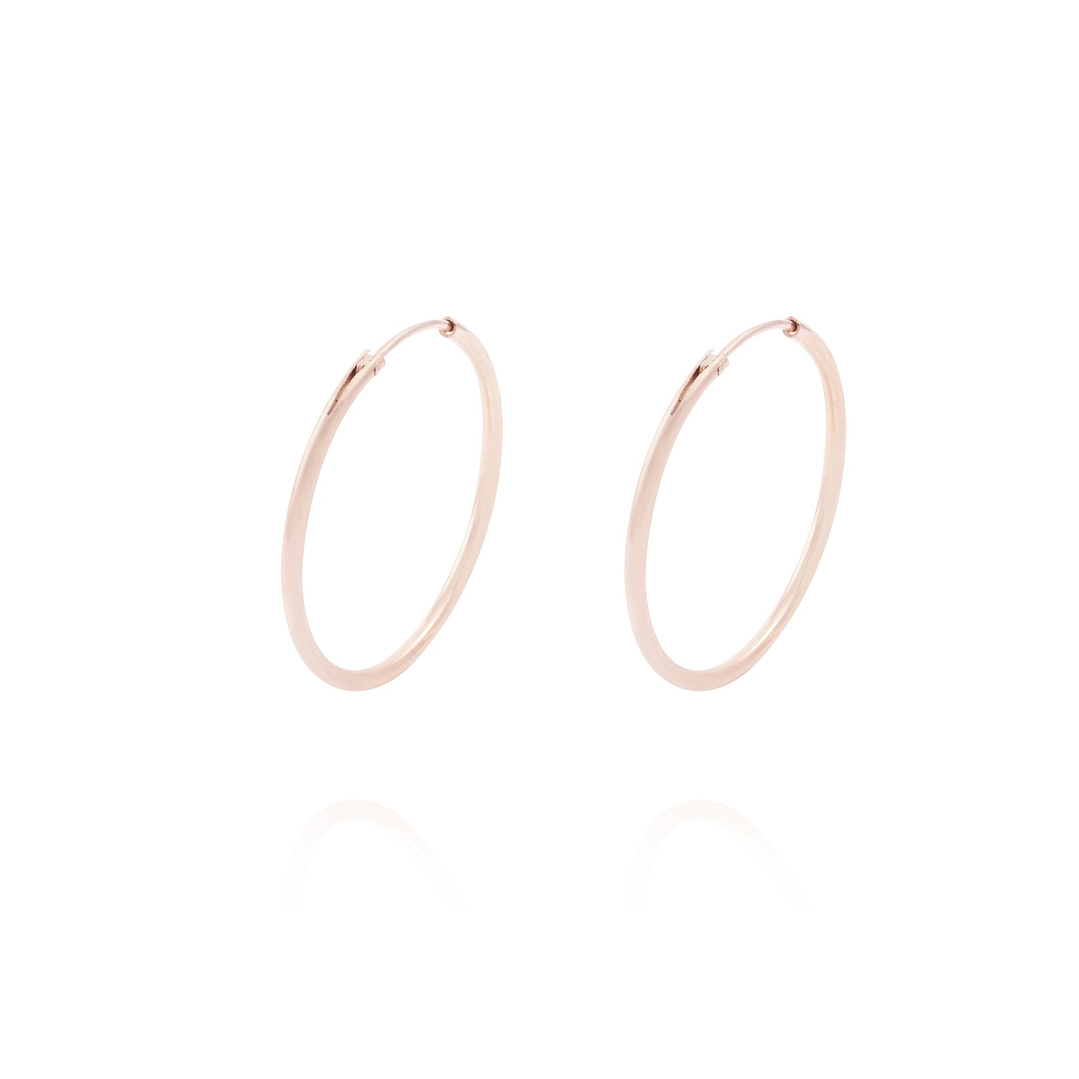 Aros Oro Miel 18kt Argolla 30mm 1