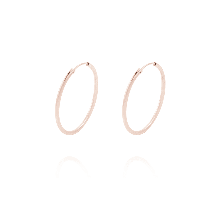 Aros Oro Miel 18kt Argolla 30mm 1