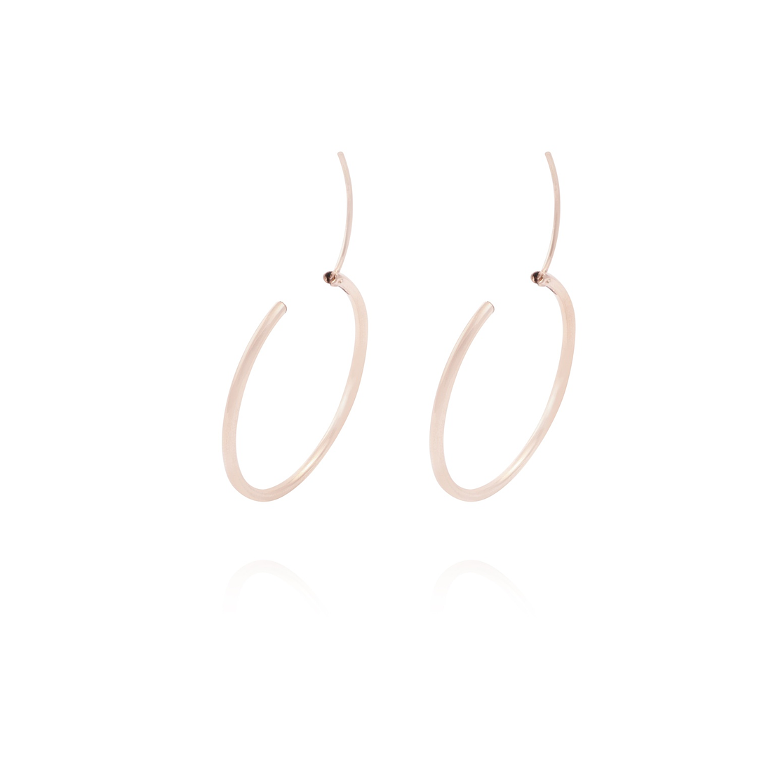 Aros Oro Miel 18kt Argolla 30mm 3