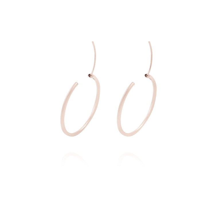 Aros Oro Miel 18kt Argolla 30mm 3