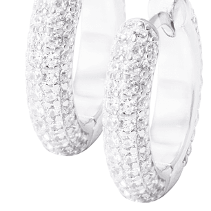 Aros de Plata Esterlina Argollas Brillante Circón