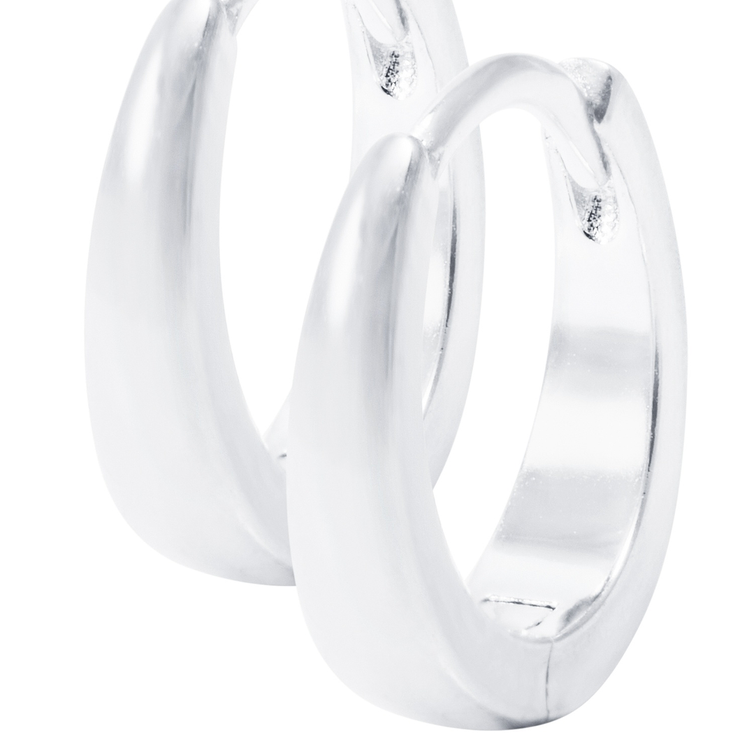 Aros de Plata Esterlina Argollas Pequeñas Lisas 2