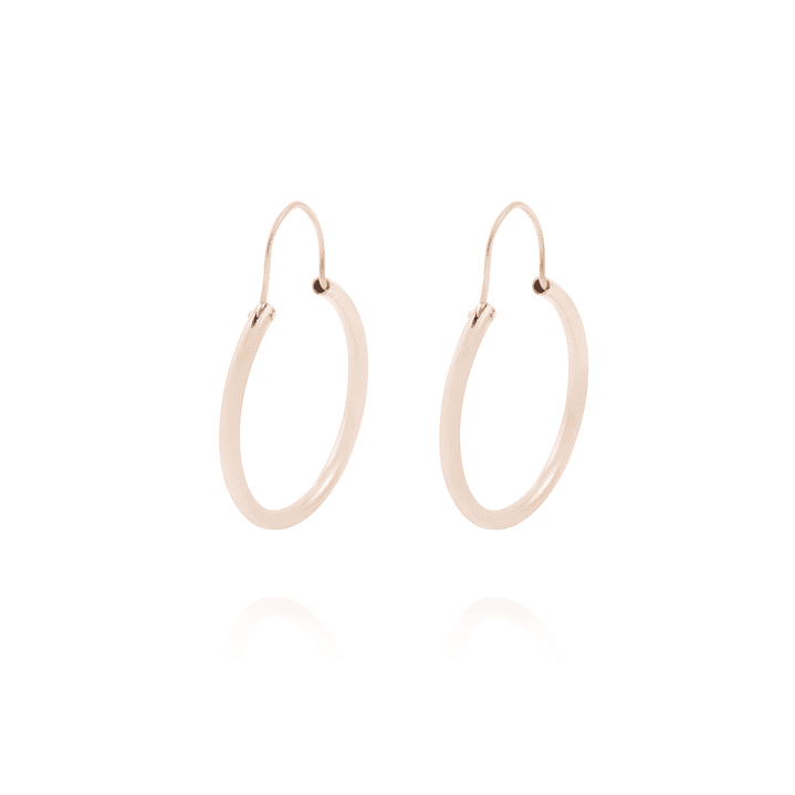 Aros Oro Miel 18kt  Argolla 22mm 1