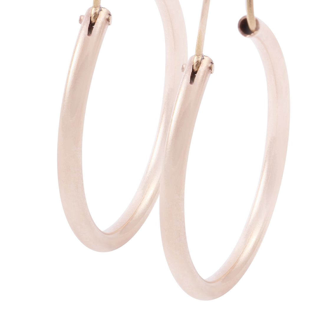 Aros Oro Miel 18kt  Argolla 22mm 2