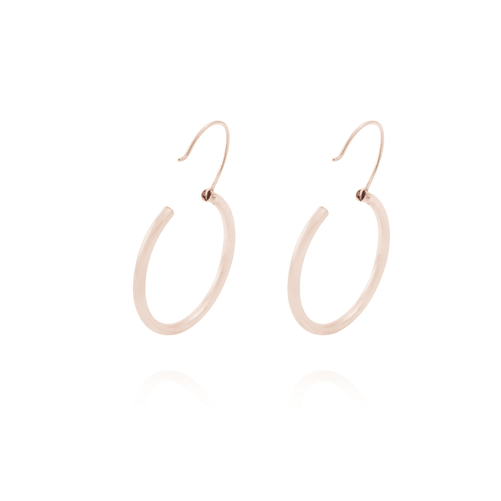 Aros Oro Miel 18kt  Argolla 22mm 3