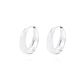 Aros de Plata Esterlina Argollas Lisas - Miniatura 1