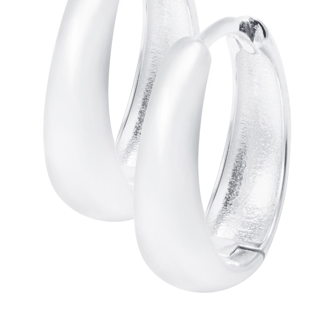 Aros de Plata Esterlina Argollas Lisas 2