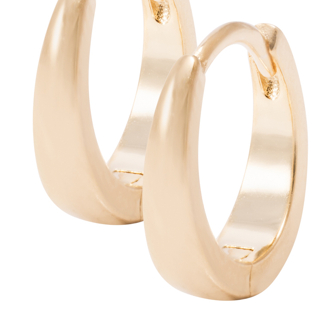 Aros Revestidos en Oro 18kt Argollas Pequeñas Lisas 2