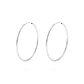 Aros de Plata Esterlina Argollas Grandes Lisas - Miniatura 1