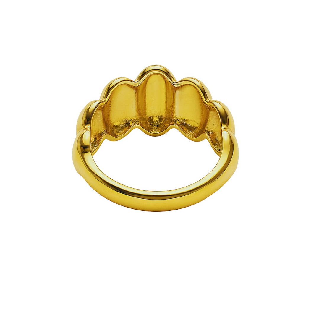 Anillo de Plata Esterlina 925 Bullet revestido en Oro 18kt 3