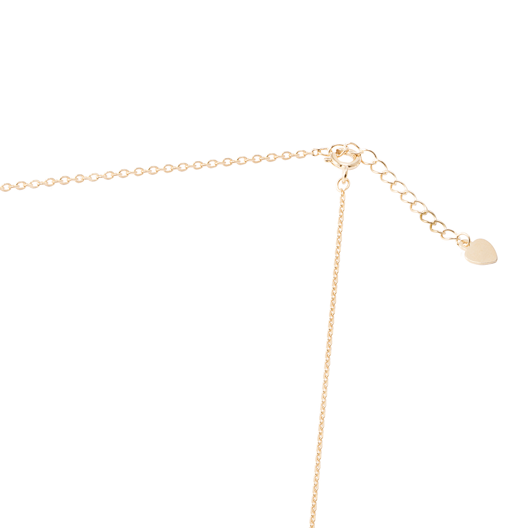 Collar de Plata Esterlina 925 Corazon Inflado Revestido en Oro 18Kt 3