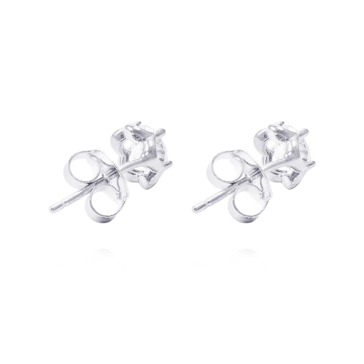 Aros de Plata Esterlina Solitario con Circonita Grifas Revestida en Oro 18kt 3