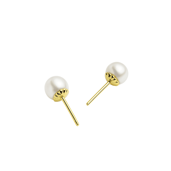 Aros de Oro 18kt Perla Cultivada de 5.0mm a 5.5mm 2