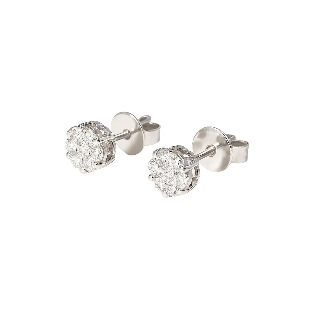 Aros de Oro Blanco 18kt Diamantes 30Pts Total | Danielle Costantini 2