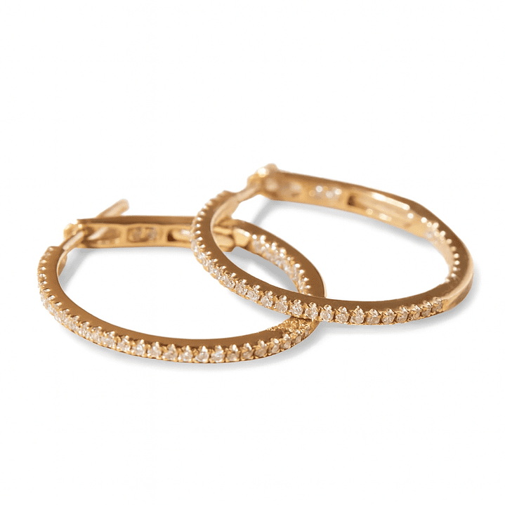 Aros Oro Amarillo 18kt Diamantes 26 Pts SI/H Corte Brillante 1