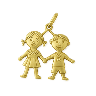 Colgante Oro 18kt Niño y Niña