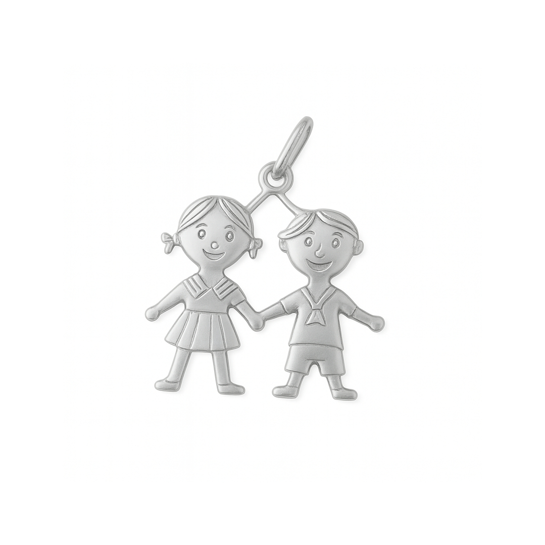 Colgante Oro 18kt Niño y Niña 3