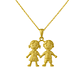 Colgante Oro 18kt Niño y Niña - Miniatura 5