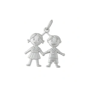 Colgante Oro 18kt Niño y Niña