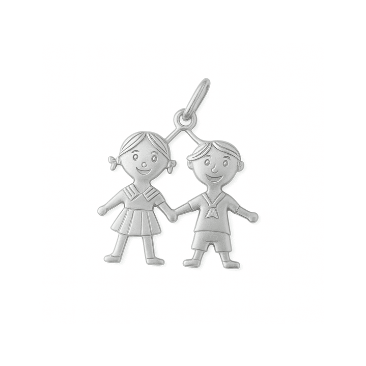 Colgante Oro 18kt Niño y Niña 7