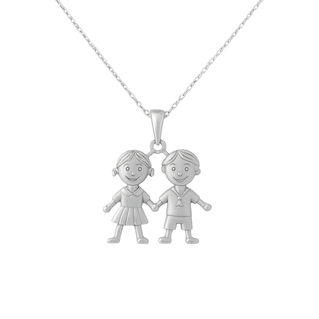 Colgante Oro 18kt Niño y Niña 8