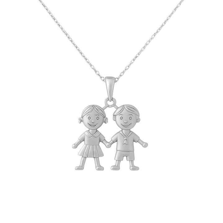 Colgante Oro 18kt Niño y Niña 8