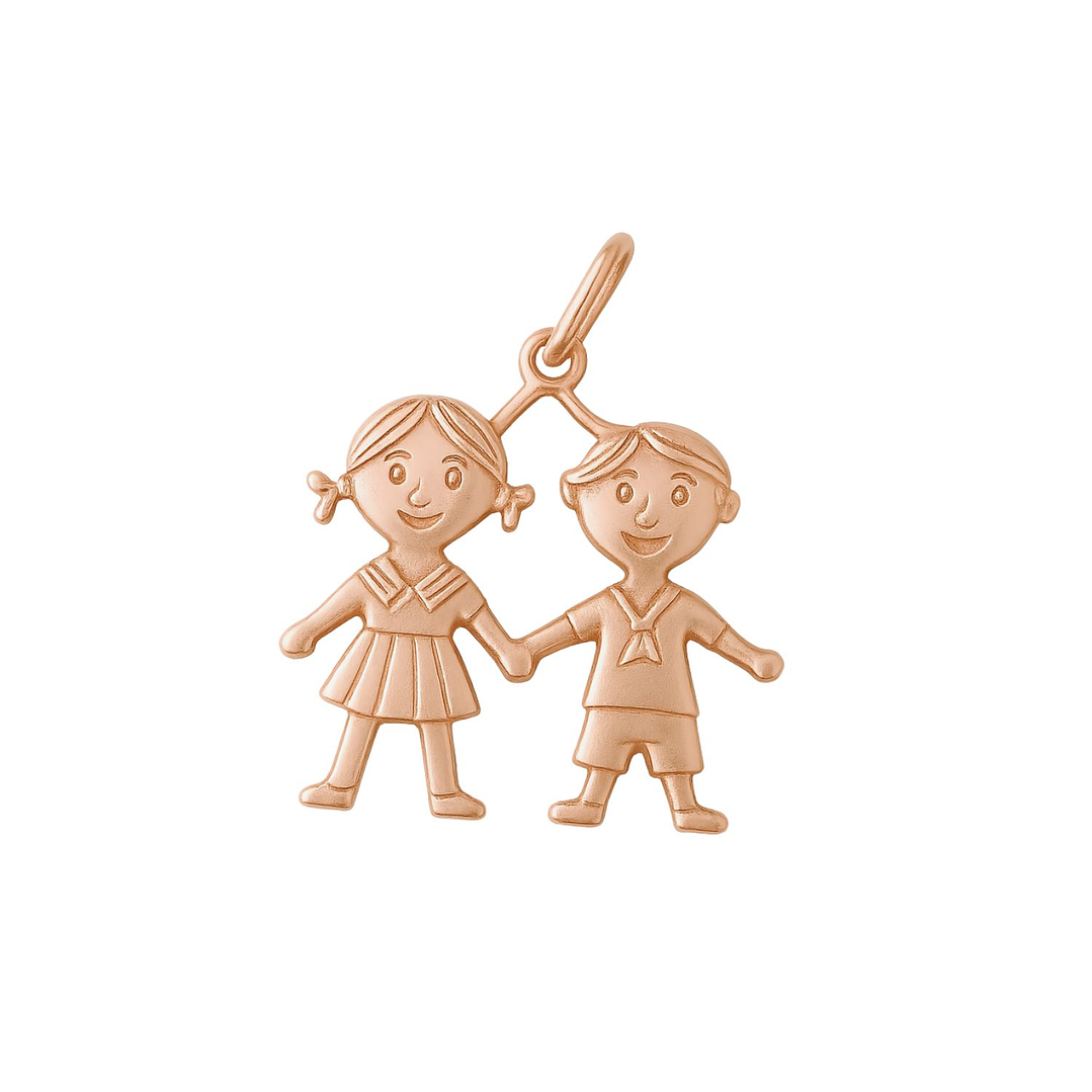 Colgante Oro 18kt Niño y Niña 10