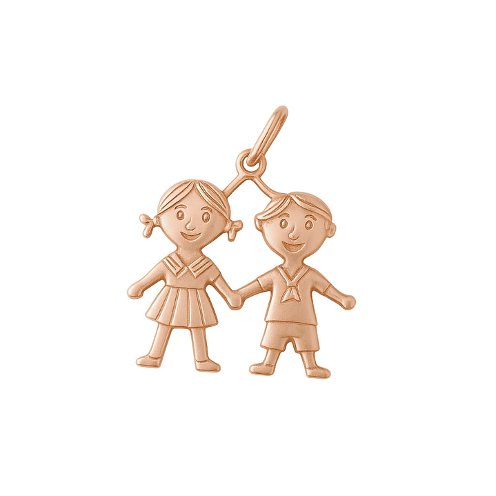 Colgante Oro 18kt Niño y Niña 10