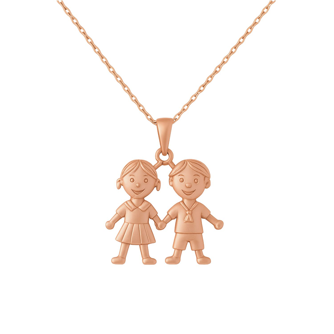 Colgante Oro 18kt Niño y Niña 11