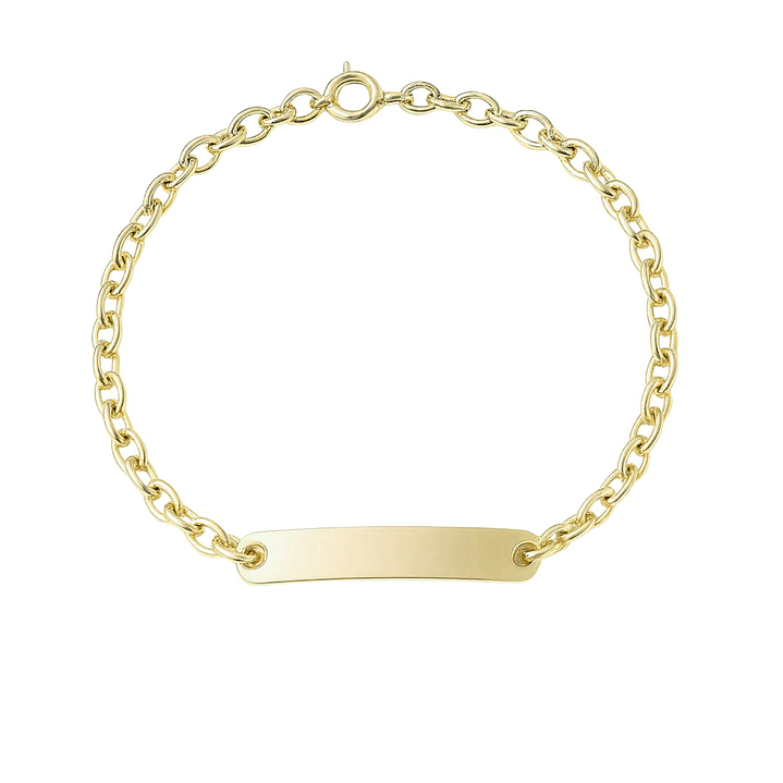 Pulsera Oro 18kt Placa Clásica 2