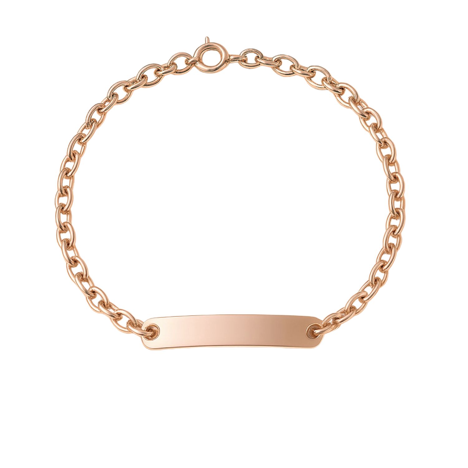 Pulsera Oro 18kt Placa Clásica 3