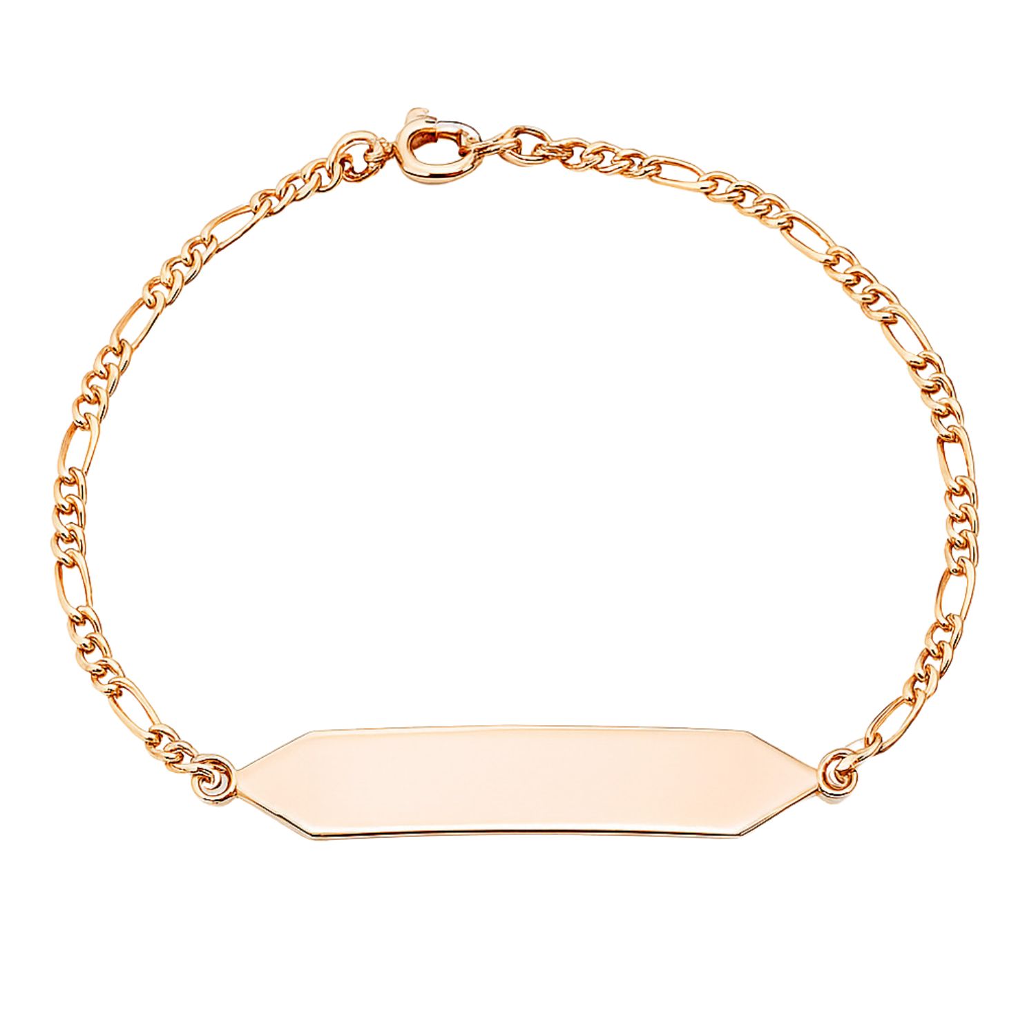 Pulsera Oro 18kt Placa Hexagonal 2