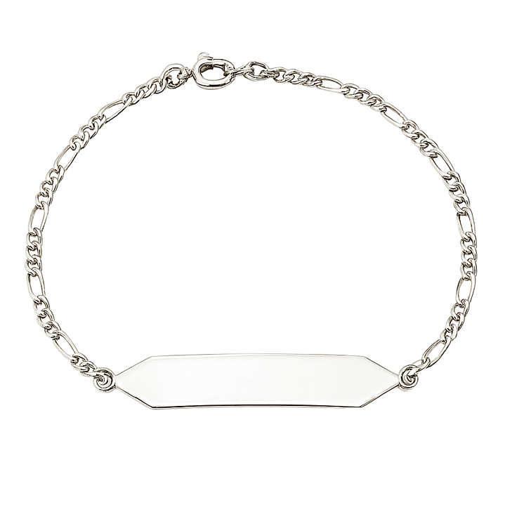 Pulsera Oro 18kt Placa Hexagonal 3