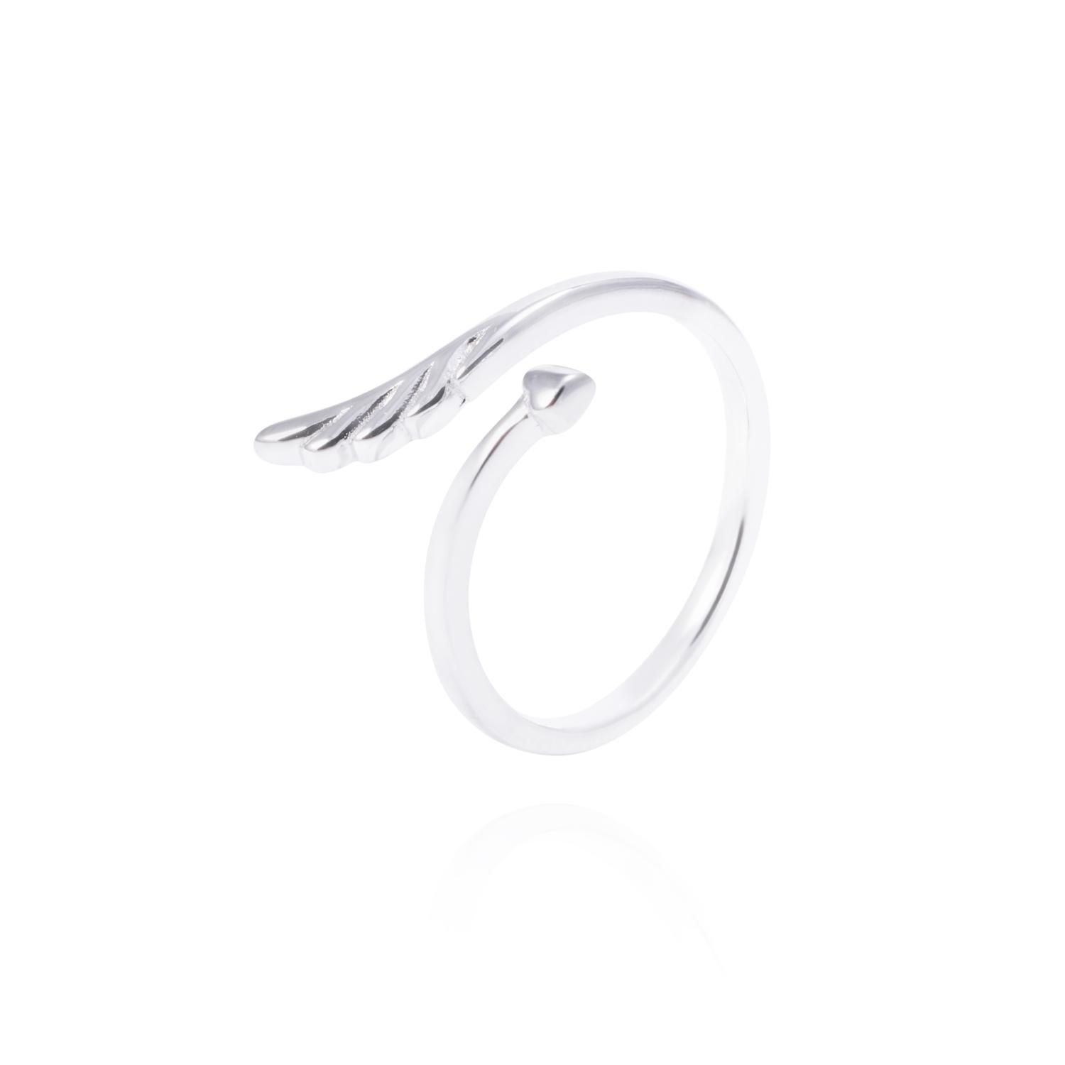 Anillo de Plata Esterlina Abierto estilo Pluma 1