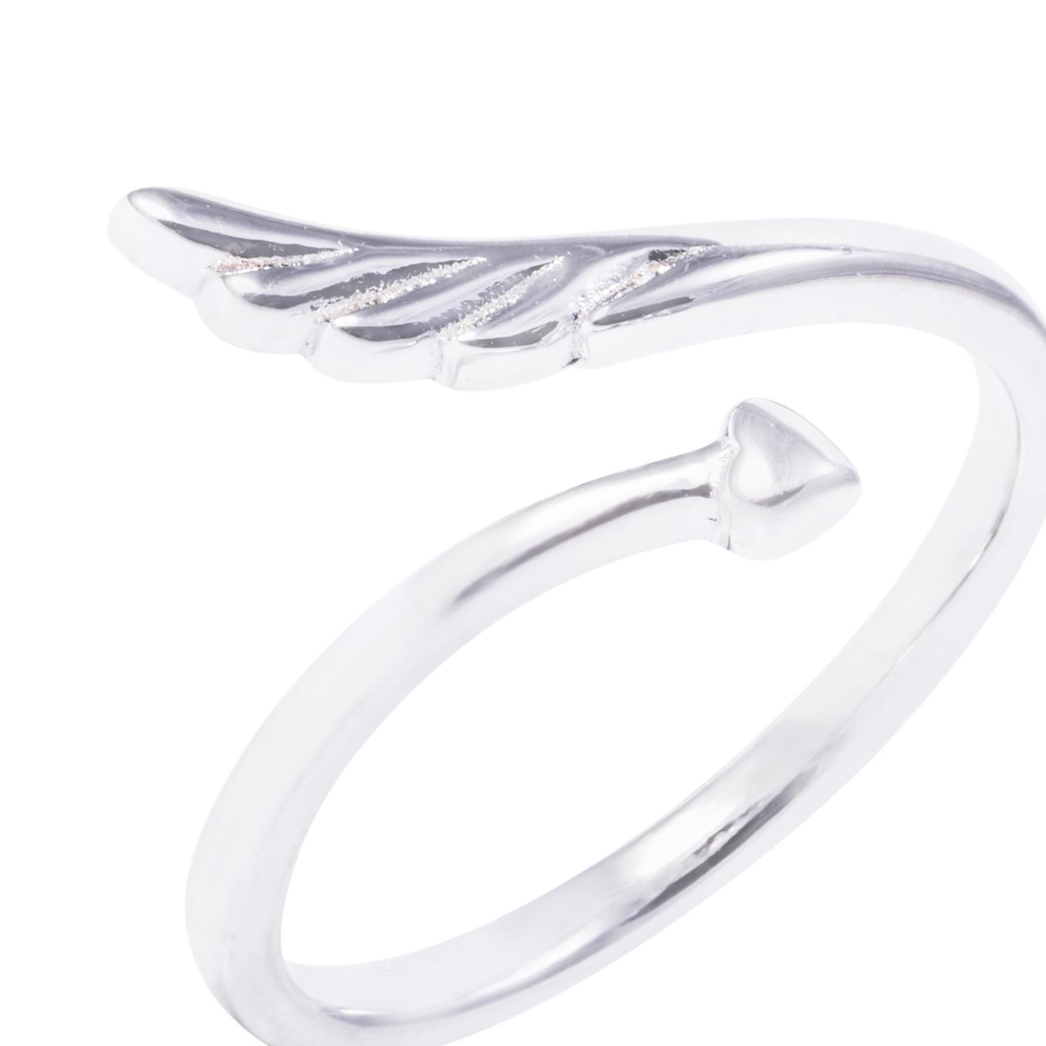 Anillo de Plata Esterlina Abierto estilo Pluma 2