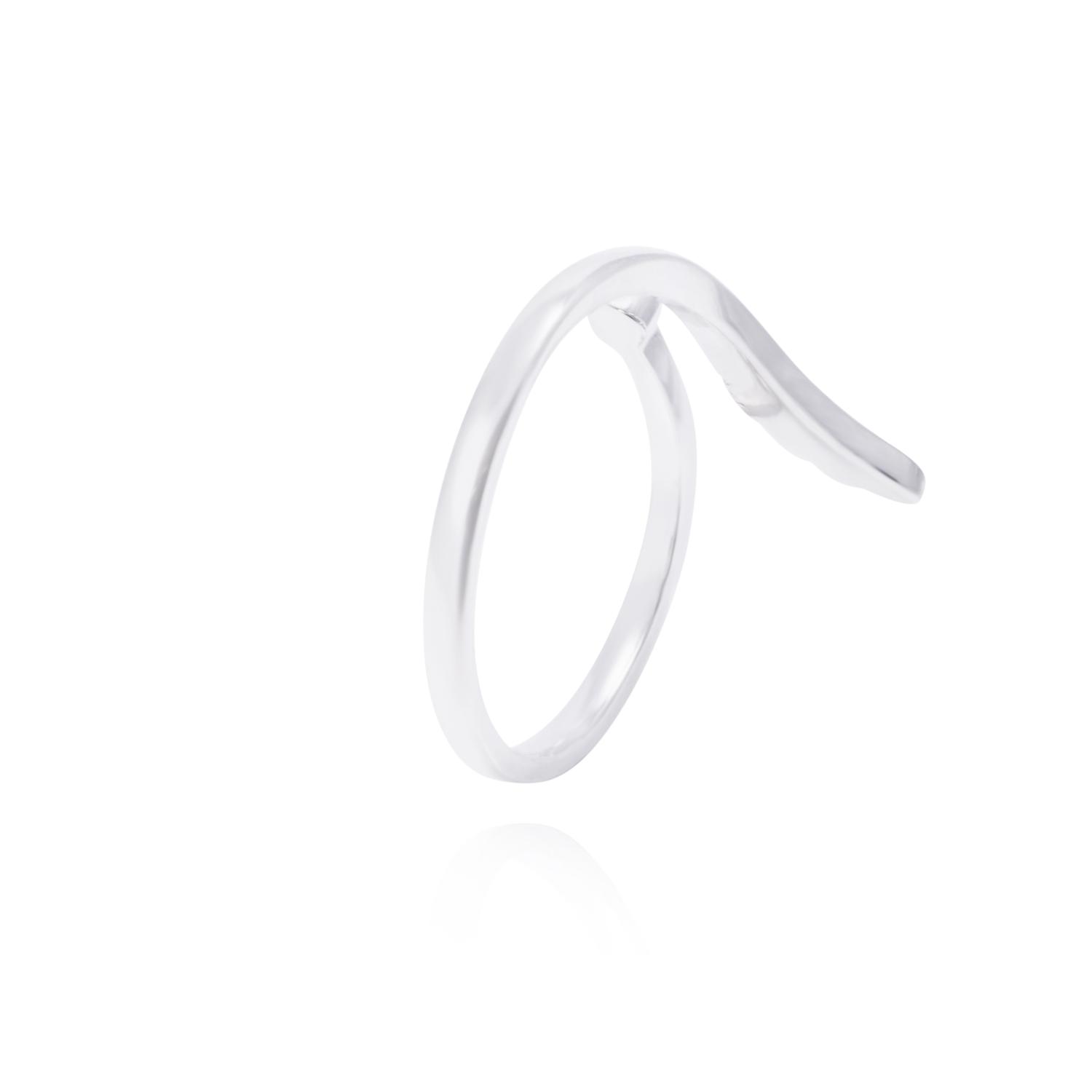 Anillo de Plata Esterlina Abierto estilo Pluma 3