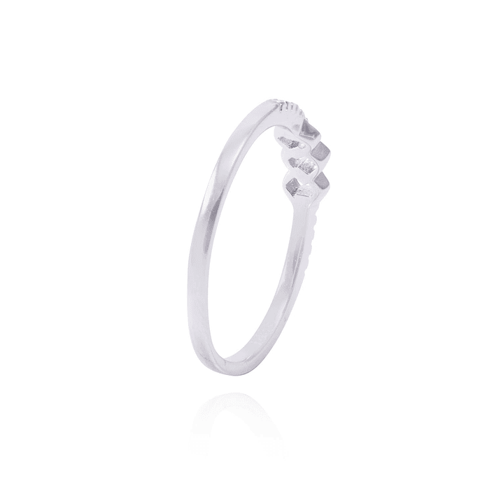 Anillo de Plata Esterlina Estilo Rombo Circones 3