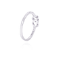 Anillo de Plata Esterlina Corazones Entrelazados con Circón - Miniatura 3