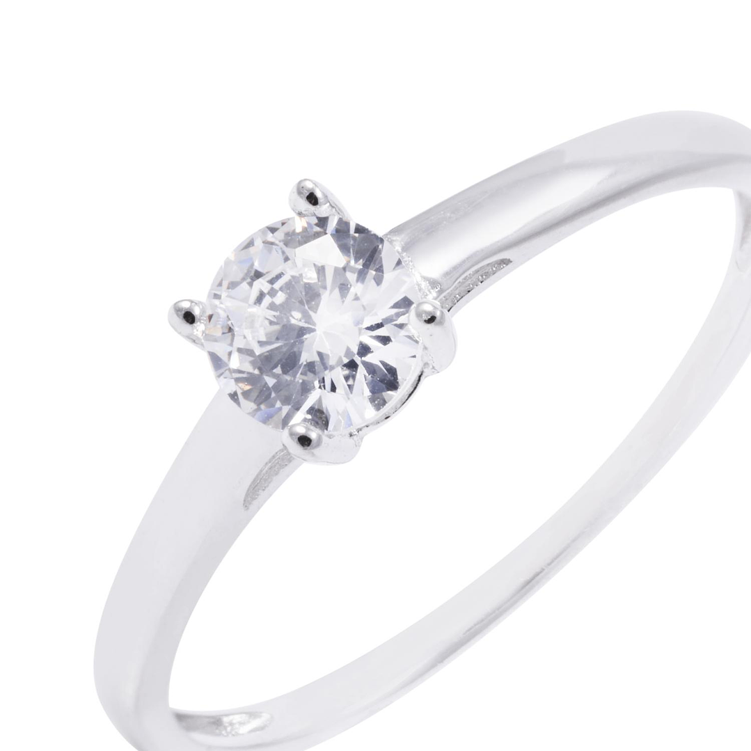 Anillo de Plata Esterlina Solitario con Circón 2