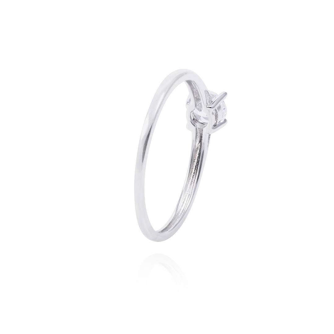 Anillo de Plata Esterlina Solitario con Circón 3