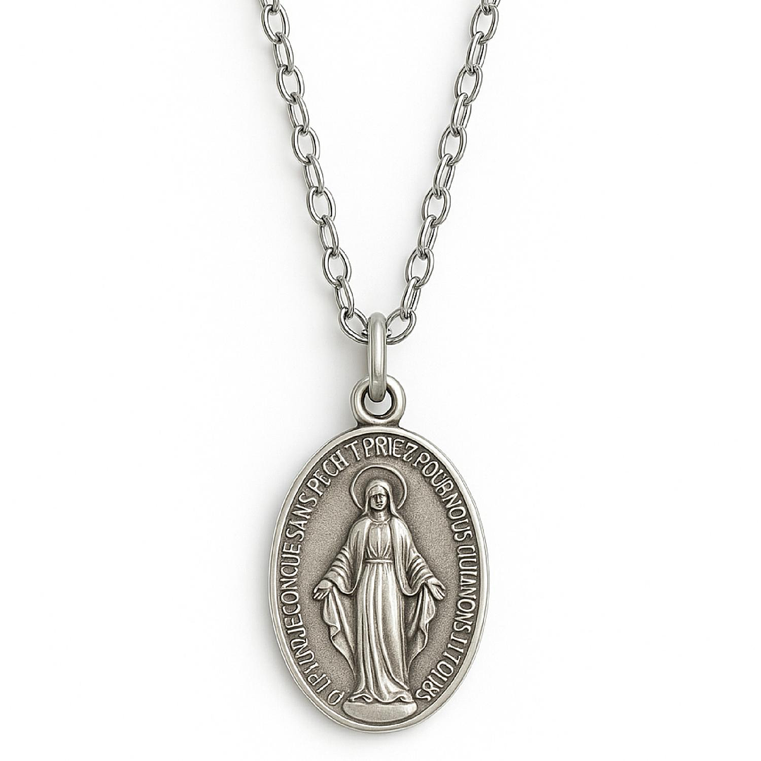Colgante de Plata Esterlina 925 Virgen 20X19MM 3