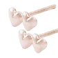 Aros Oro Miel 18kt Corazón Doble - Miniatura 2