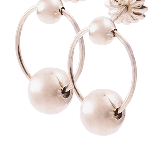 Aros Oro Miel 18kt Satelite