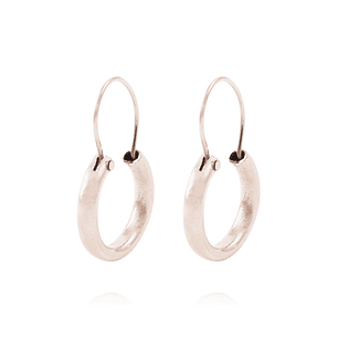 Aros Oro Miel 18kt Argolla Tubo 10mm