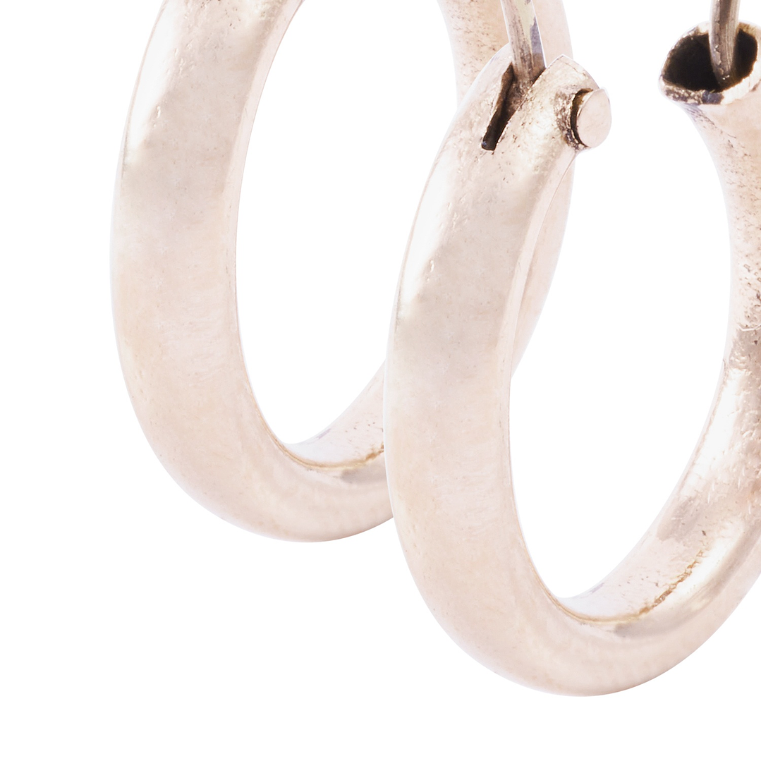 Aros Oro Miel 18kt Argolla Tubo 10mm 2