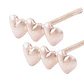 Aros Oro Miel 18kt Tres Corazón - Miniatura 2